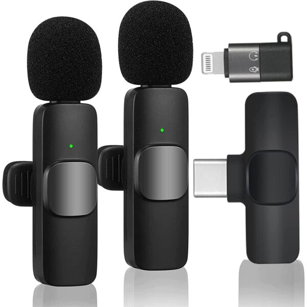 K9 Dual Wireless Microphone Works Type C & Lightning
