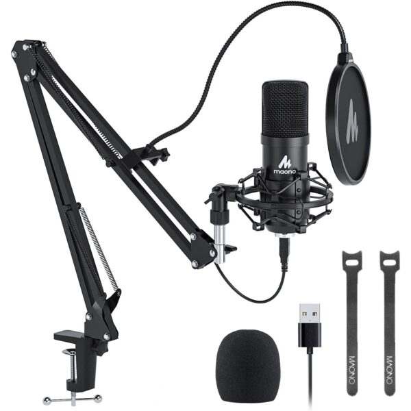 MAONO A04 Professional Podcaster USB Microphone With Boom Arm