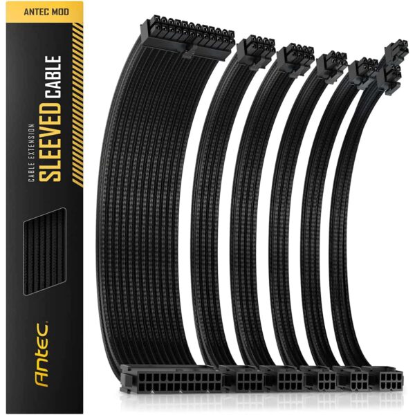 ANTEC Sleeved Extension Cable Kit (Black)
